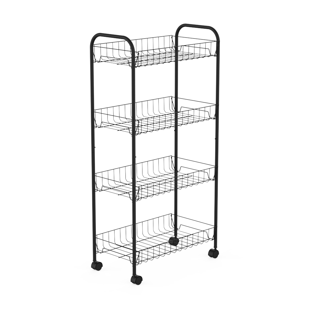 Multifunctional organizer cart with 4 shelves