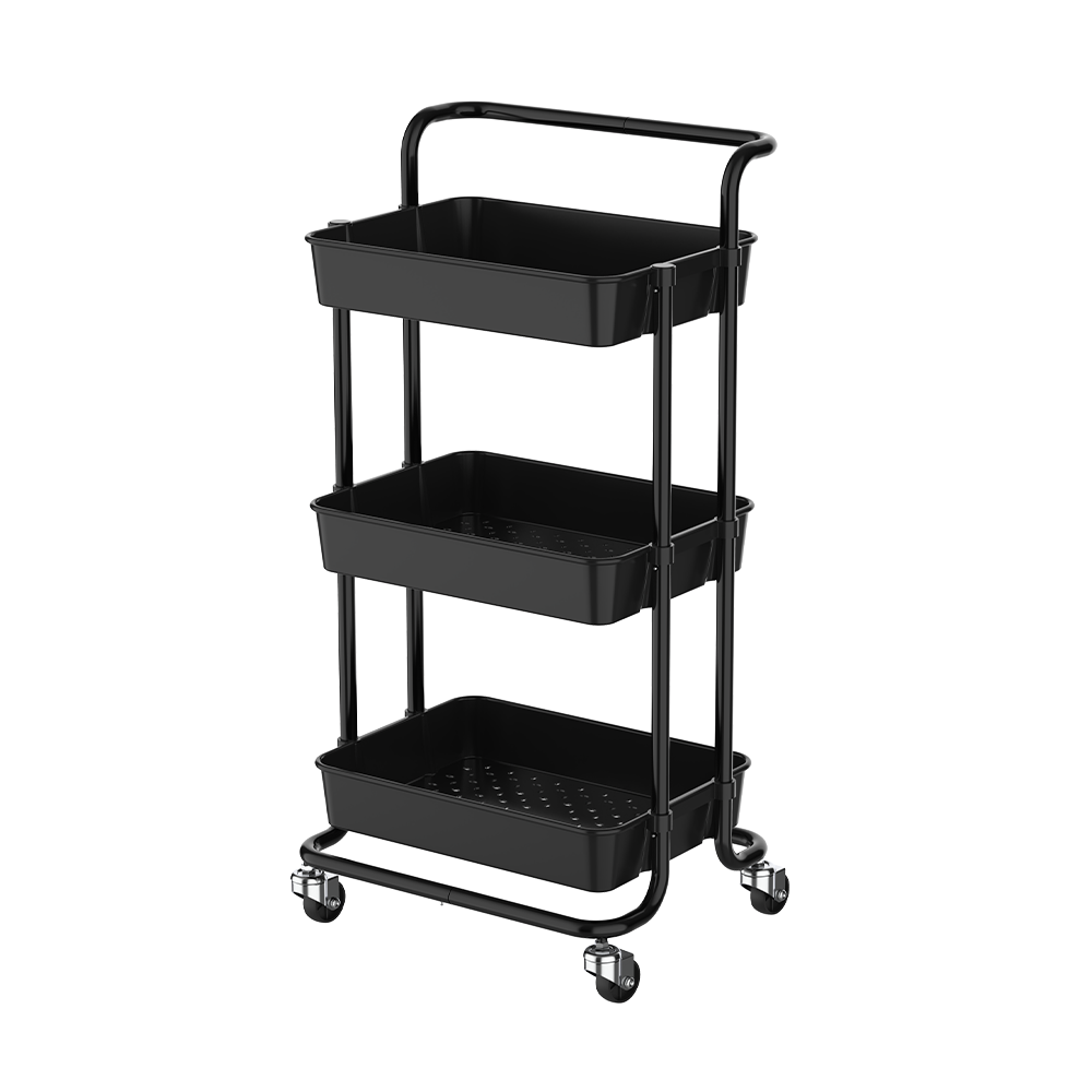 Multipurpose organizer cart with 3 baskets