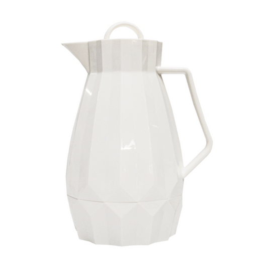 White beaded thermos