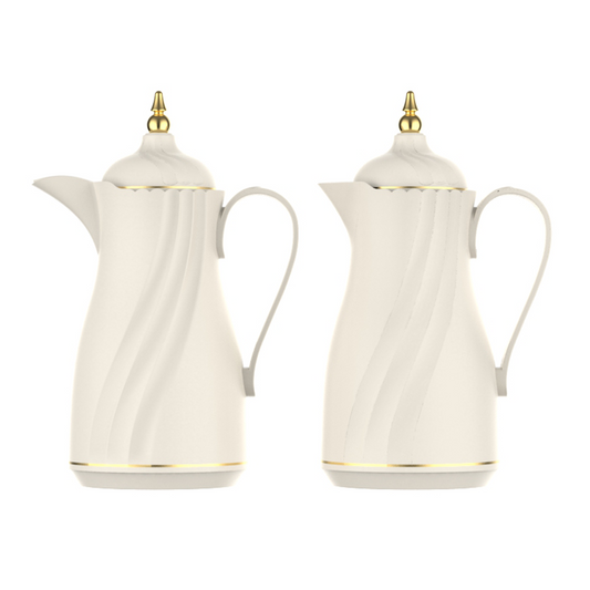 White agata thermal bottle