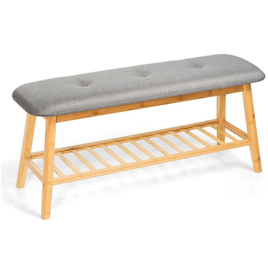 Wooden shoe rack bench