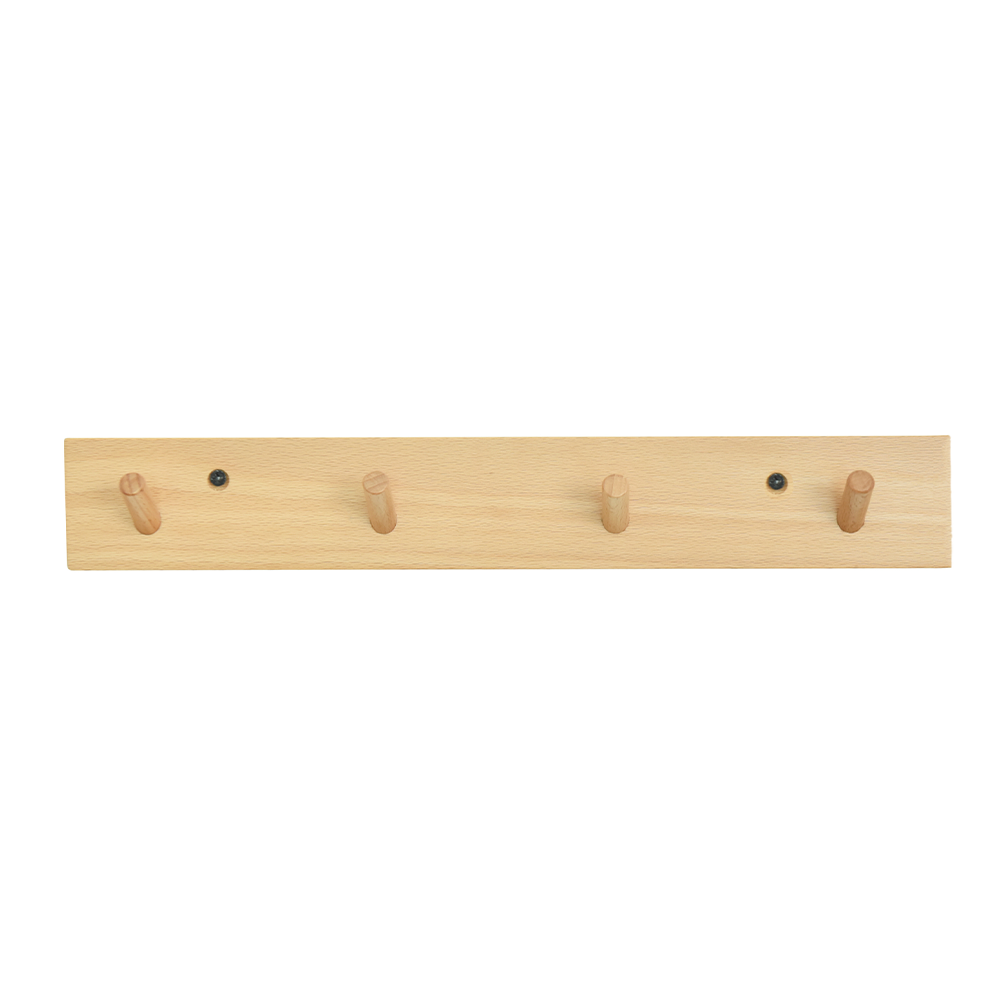 Wooden coat rack 4 pins