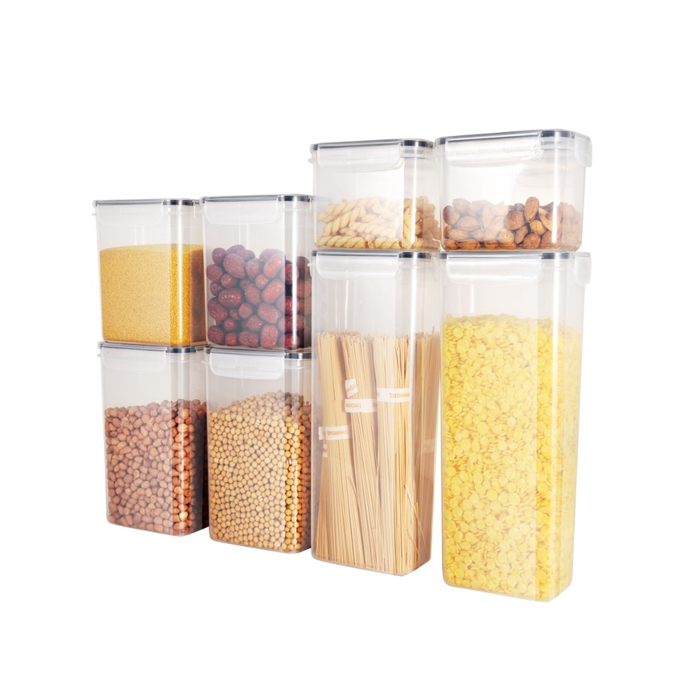 Set of 8 grocery jars