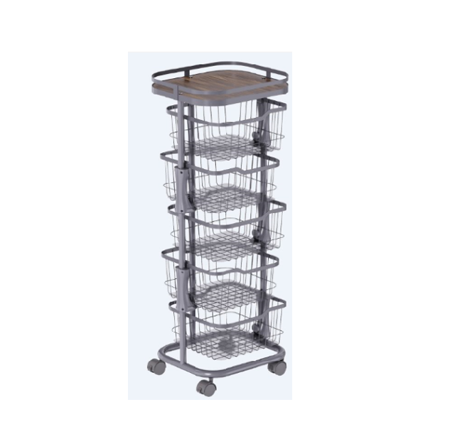 Multifunctional organizer cart with 3 shelves