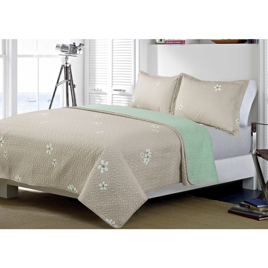 Green king bed cover kit