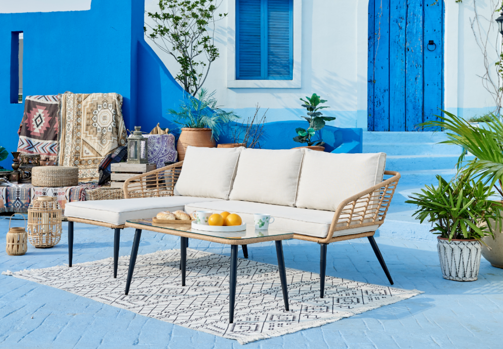 Conjunto garden 3 peças com chaise
