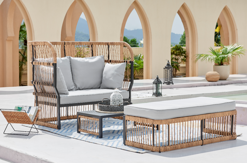 Conjunto garden 3 peças com banco