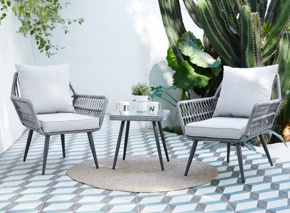 Conjunto garden 3 peças 2 cadeiras e mesa