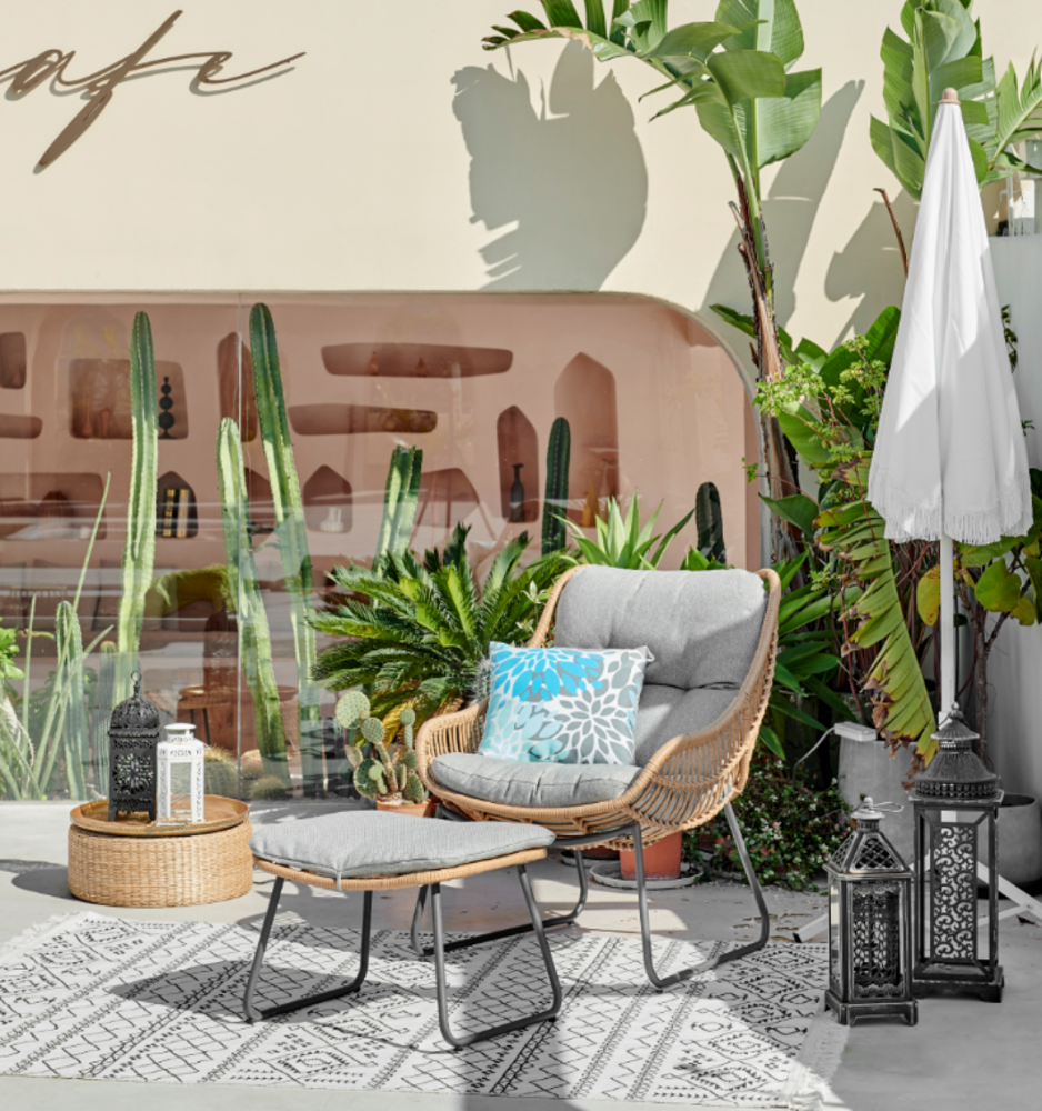 Conjunto garden 2 peças cinza