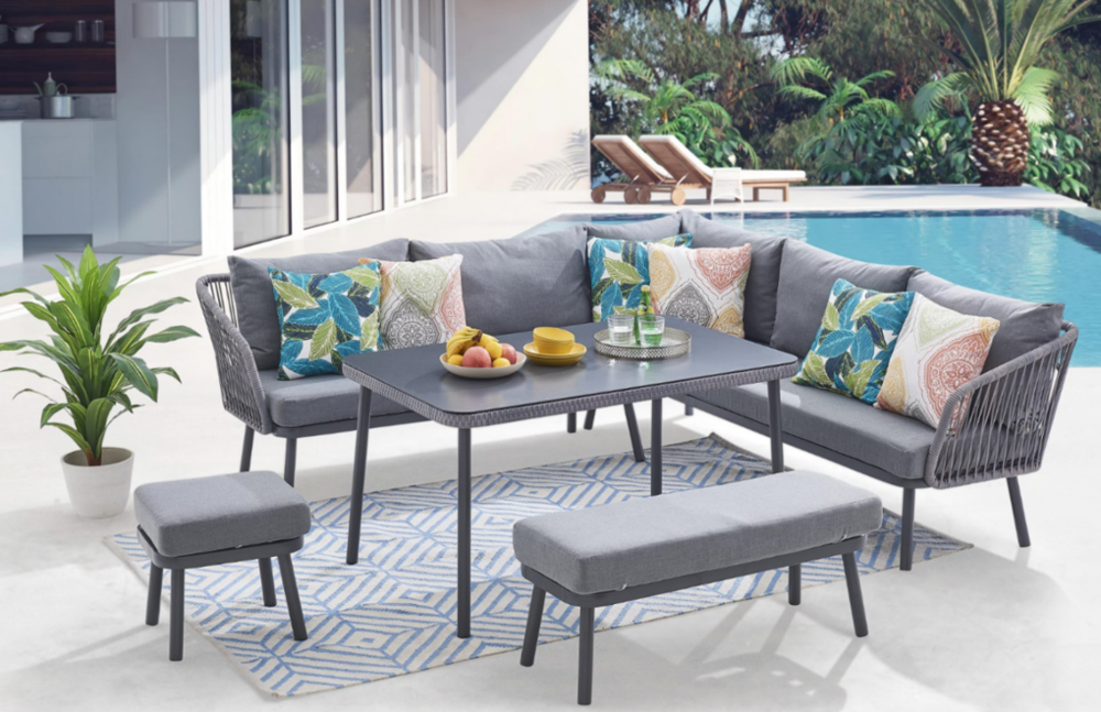 Conjunto garden 5 peças com sofá 3 lugares