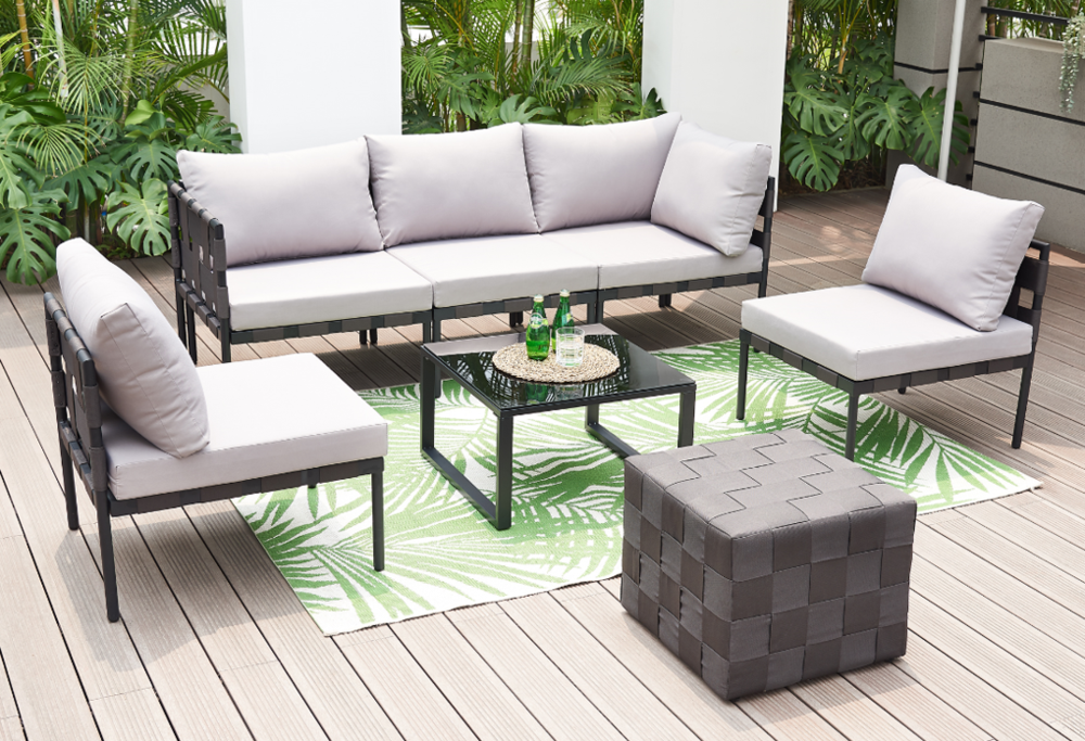 Conjunto sofá para varanda 7 peças