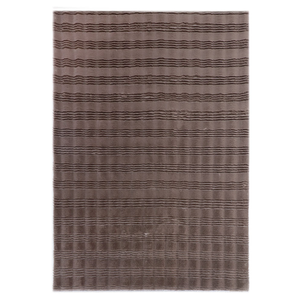 Tapete pele de coelho canvas marrom