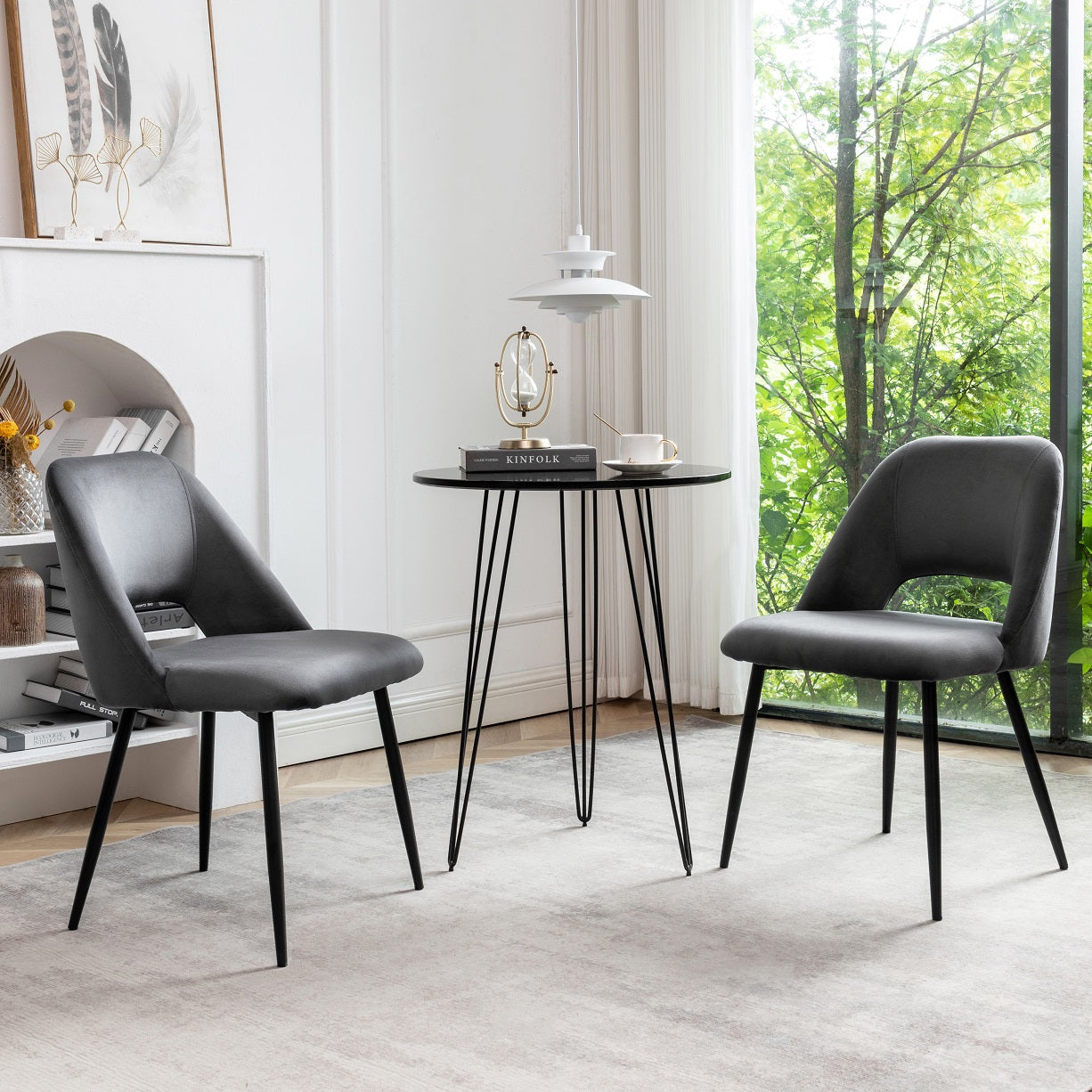 Cadeira de jantar veludo 50x58x79cm