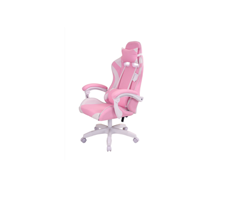 Cadeira gamer rosa giratoria 55x67x130