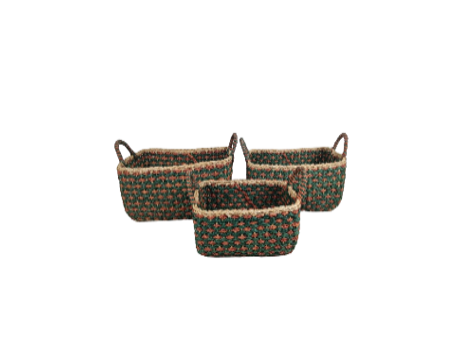 Kit 3 cestas retangulares