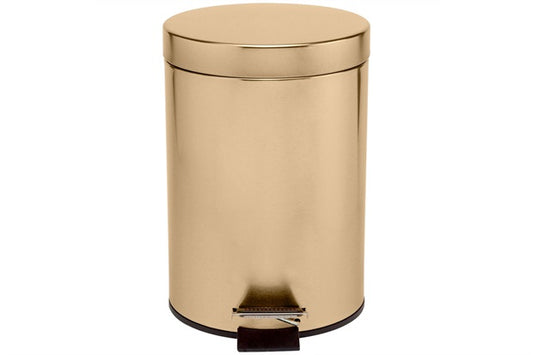 5L gold round trash can