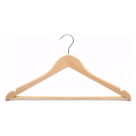 Kit of 8 natural wood hangers A