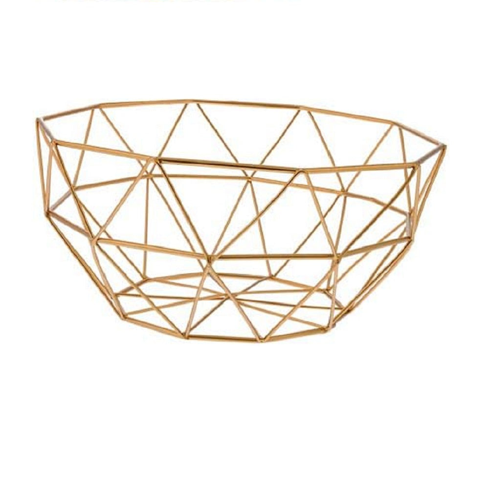 Fruteira de mesa oval  rose gold