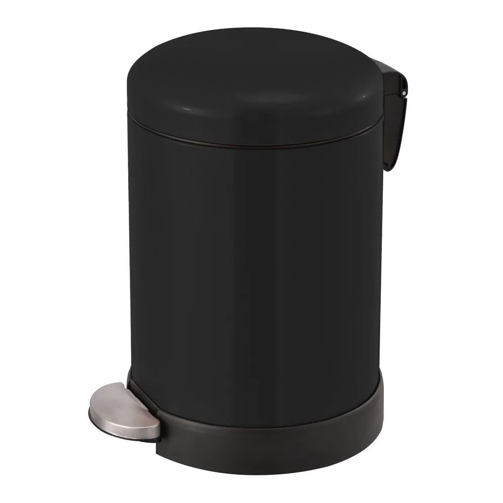 12L black oval trash can