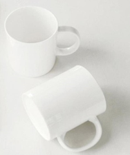 Caneca estampada bone china 340ml 4 cores