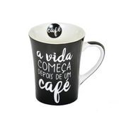 Caneca estampada bone china 400ml 4 cores