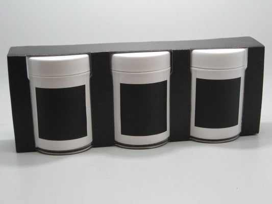 Conjunto com 3 potes branco