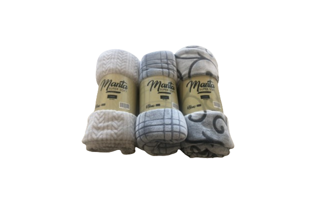 Cobertor manta flannel 100% poliester rolinho solteiro