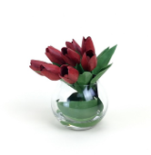 Vaso decorativo mini tulipa vermelho