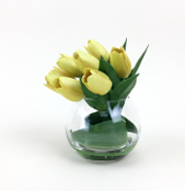 Vaso decorativo mini tulipa amarelo