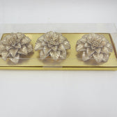 Trio de velas flores 26X9,3X4,7