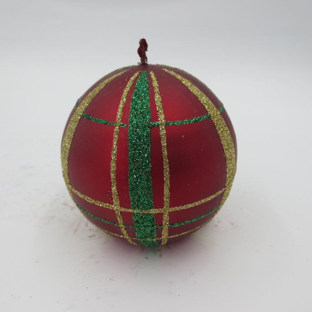 Vela bola xadrez vermelha 7,3X7,3X6,6