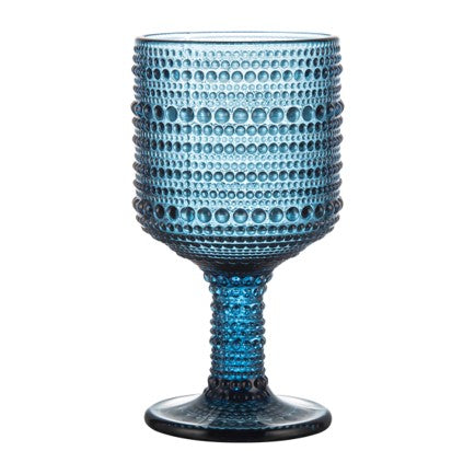 Taça de vinho em relevo azul 288ml