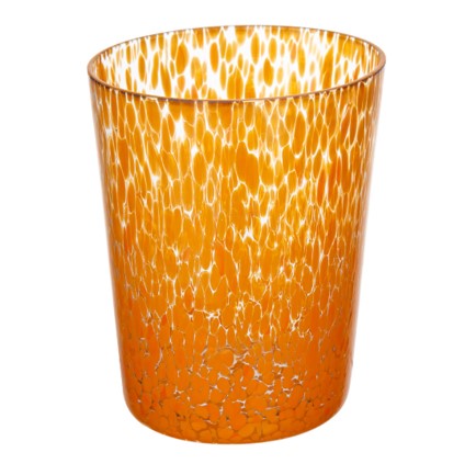 Copo tumbler laranja feito a mão 335ml