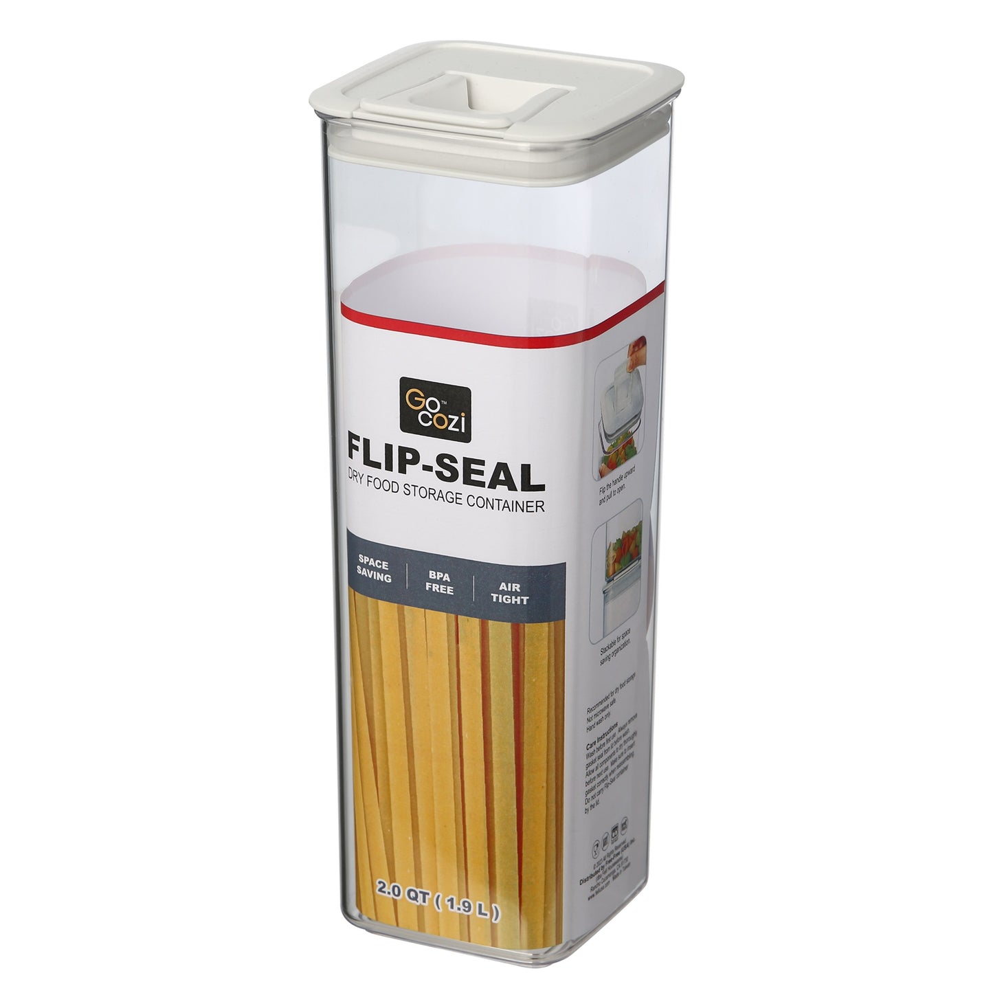 Pote de acrilico quadrado com silicone 1,900ml