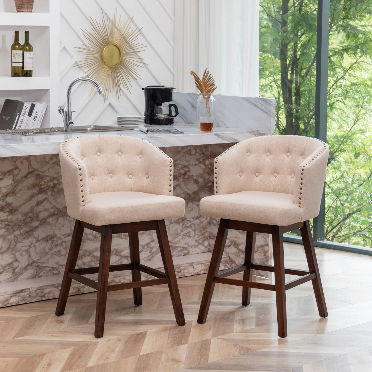 Banqueta giratoria com botoes 53x59x96cm