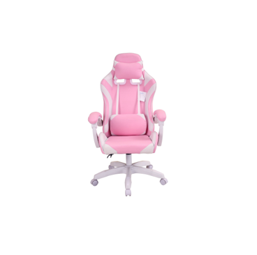 Cadeira gamer rosa giratoria 55x67x130