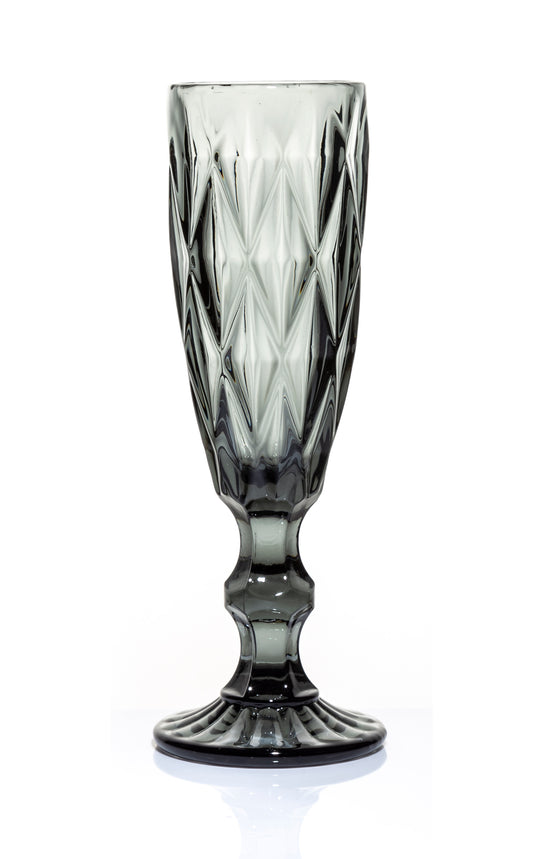 Taça de champanhe diamante preto 173ml